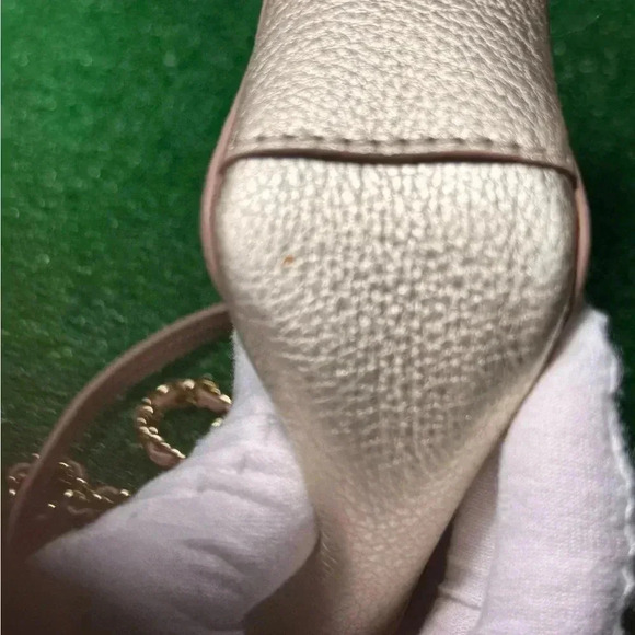 Tory Burch Pink/Gold Leather Mini Kira Crossbody Bag - Picture 10 of 10